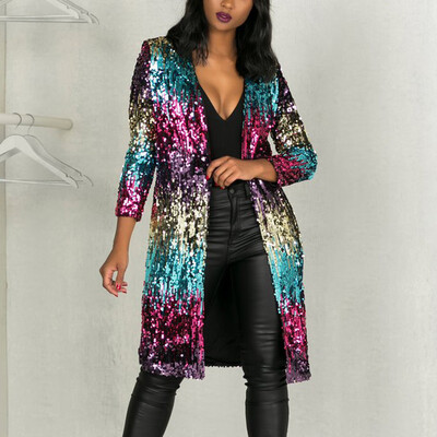 Roseonmyhand Womens Autumn Cover Up Long Sleeve Sequins Metallic Open Front Cardigan Coat
Roseonmyhand Womens Autumn Cover Up Long Sleeve Sequins Metallic Open Front Cardigan Coat