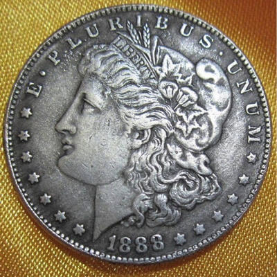 Antique Silver Coin1 Dollar United States of American Liberty 1888 Old Silver Coin
