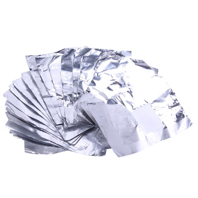 100pcsbag Nail Art Tool Polish Nail Removal Tinfoil Sheet w Cotton inside