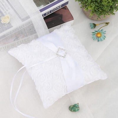 Greensen Floral Rose Bridal Wedding Ring Cushion Pillow Ring Bearer Pillow