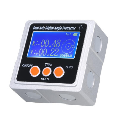 Mini Dual Axis Digital Angle Protractor Zinc Alloy Shell 360° Measuring Range LCD Display Backlight Digital Inclinometer with Magn
Mini Dual Axis Digital Angle Protractor Zinc Alloy Shell 360° Measuring Range LCD Display Backlight Digital Inclinometer with Magn