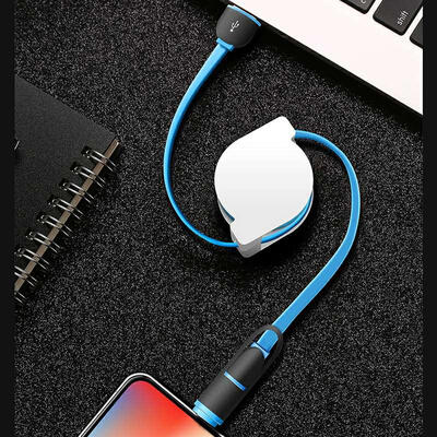 Retractable 2 In 1 Data Cable Multifunctional Charging Line For Apple IPhones Android Mobile Phone -1m
Retractable 2 In 1 Data Cable Multifunctional Charging Line For Apple IPhones Android Mobile Phone -1m
