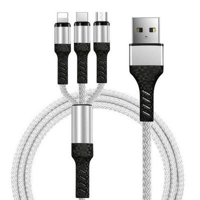 3 In 1 Micro USB Data Cable Portable Universal Nylon Cord Fast Charging Line For Mobile Phones-1m
3 In 1 Micro USB Data Cable Portable Universal Nylon Cord Fast Charging Line For Mobile Phones-1m