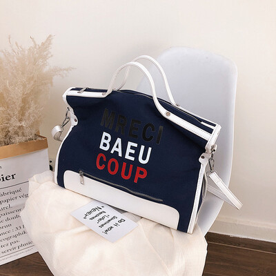 Qiao Bani 2019 new South Korea ins fashion contrast color canvas big bag bills shoulder diagonal tide women bag cross-border
Qiao Bani 2019 new South Korea ins fashion contrast color canvas big bag bills shoulder diagonal tide women bag cross-border