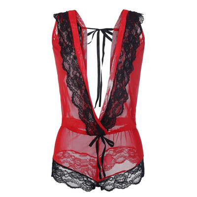 Toponeto Women Deep V-Neck Lace Lingerie Bowknot Bodysuit Jumpsit Nightdress Sleepwear
Toponeto Women Deep V-Neck Lace Lingerie Bowknot Bodysuit Jumpsit Nightdress Sleepwear