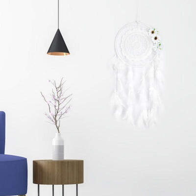 Greensen Latin American Style White Flower Dream Catcher Feather Jewelry Pendant Wedding Decoration
Greensen Latin American Style White Flower Dream Catcher Feather Jewelry Pendant Wedding Decoration