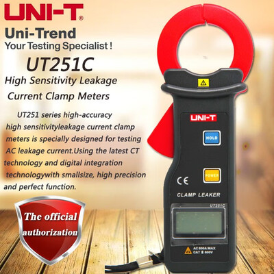 UNI-T UT251C AC Leakage Current Clamp Meter Auto Range 10000 Count Digital Ammeter 1mA Resolution RS232 Peak Value Data
UNI-T UT251C AC Leakage Current Clamp Meter Auto Range 10000 Count Digital Ammeter 1mA Resolution RS232 Peak Value Data