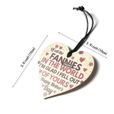 1PCS Mothers Day Gift Handmade Crafts Wooden Heart Embellishments Tags Plaque Hanging Pendant Ornaments for Mum Home Decorations
1PCS Mothers Day Gift Handmade Crafts Wooden Heart Embellishments Tags Plaque Hanging Pendant Ornaments for Mum Home Decorations