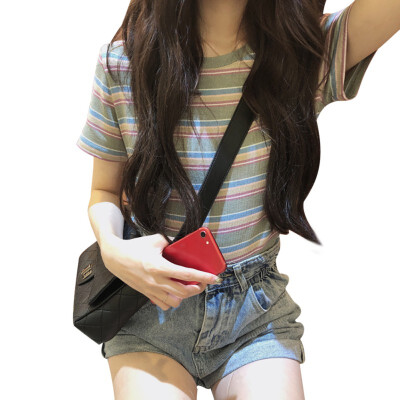Summer O-neck Short Sleeve Casual T Shirt Women Striped Tops Female Harajuku Tshirt camiseta feminina
Summer O-neck Short Sleeve Casual T Shirt Women Striped Tops Female Harajuku Tshirt camiseta feminina