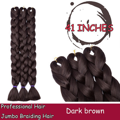 Braiding Hair Ombre for crochet Hair Weave with Synthetic&Twist Braiding Hair Extensions Dark black 100gpc