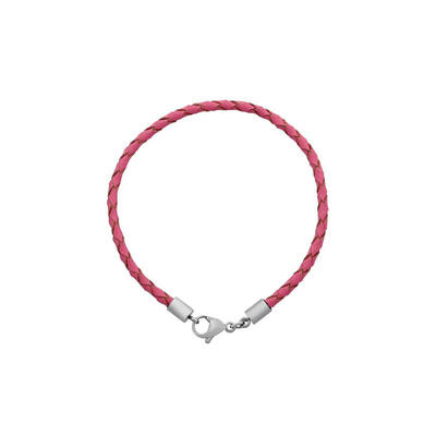 Braided Leather Cord Bracelet Makings with 316 Stainless Steel Lobster Claw Clasps Camellia 180x3mm 
Braided Leather Cord Bracelet Makings with 316 Stainless Steel Lobster Claw Clasps Camellia 180x3mm