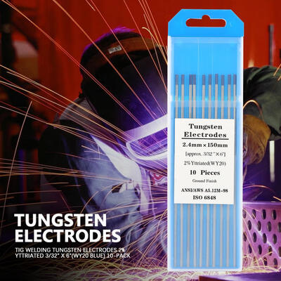 Greensen Tig Welding Tungsten Electrodes 2 Yttriated 332 x 6WY20 Blue 10-Pack