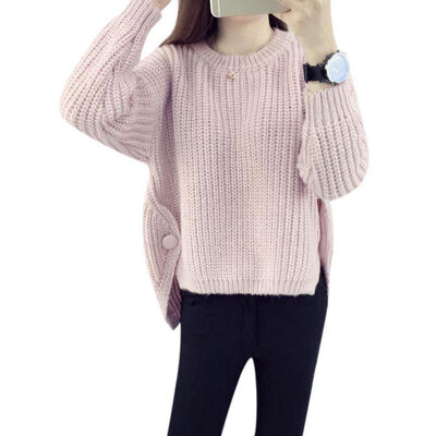 Women Long-Sleeved Wild Knitwear Tops Autumn Winter Round Neck Casual Female Sweater Solid Color Slim Women Sweater
Women Long-Sleeved Wild Knitwear Tops Autumn Winter Round Neck Casual Female Sweater Solid Color Slim Women Sweater