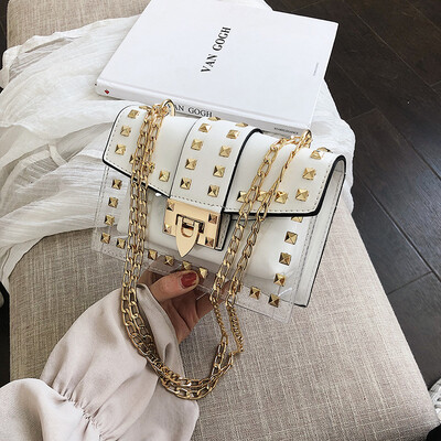 Small clear Brand Designer Woman 2019 New Fashion Messenger Bag Chains Shoulder Bag Female Rivets Transparent Square PU Handbag
Small clear Brand Designer Woman 2019 New Fashion Messenger Bag Chains Shoulder Bag Female Rivets Transparent Square PU Handbag