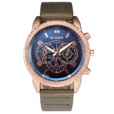 Gobestart High-End New Geneva Mens Leather Strap Stainless Steel Quartz Analog Watch
Gobestart High-End New Geneva Mens Leather Strap Stainless Steel Quartz Analog Watch