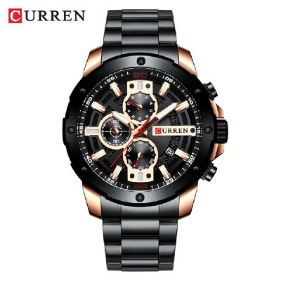 CURREN 8336 Men Quartz Watch Stainless Steel Band Fashion Multifunction Wristwatch 3ATM Chronograph Calendar Date Watches
CURREN 8336 Men Quartz Watch Stainless Steel Band Fashion Multifunction Wristwatch 3ATM Chronograph Calendar Date Watches