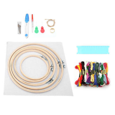 Greensen Cross Stitches Embroidery Needle Set 5Pcs Bamboo Embroidery Ring 50 Colors Thread
Greensen Cross Stitches Embroidery Needle Set 5Pcs Bamboo Embroidery Ring 50 Colors Thread