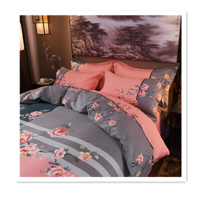 Simple cotton bedding cotton print four-piece suit