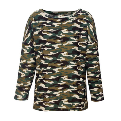 Women Wild T-Shirt Round Neck Collar Loose Camouflage Printed Long-Sleeved Casual Tops
Women Wild T-Shirt Round Neck Collar Loose Camouflage Printed Long-Sleeved Casual Tops
