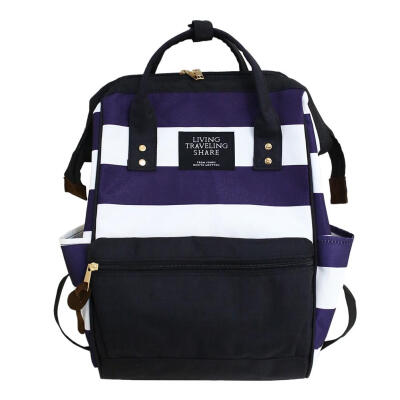 Stripe Travel Backpacks Women Canvas Shoulder School Bags Top-handle Bags
Stripe Travel Backpacks Women Canvas Shoulder School Bags Top-handle Bags