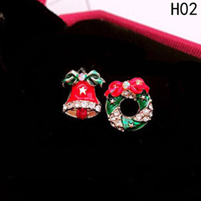 Elk Earrings Christmas Tree Snowman Deer Christmas Series Earrings Female