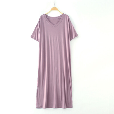 Women Nightdress Large Size Short Sleeve Long Night Dress Women Loose Modal Nightdress Ladies Pajamas
Women Nightdress Large Size Short Sleeve Long Night Dress Women Loose Modal Nightdress Ladies Pajamas