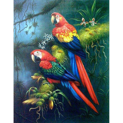 5D DIY Full Drill Diamond Painting Parrot Cross Stitch Embroidery Mosaic