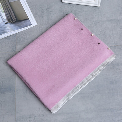 2017 autumn&winter new Korean beaded pearl imitation cashmere scarf female shawl thickening bib double-sided solid color generation
2017 autumn&winter new Korean beaded pearl imitation cashmere scarf female shawl thickening bib double-sided solid color generation