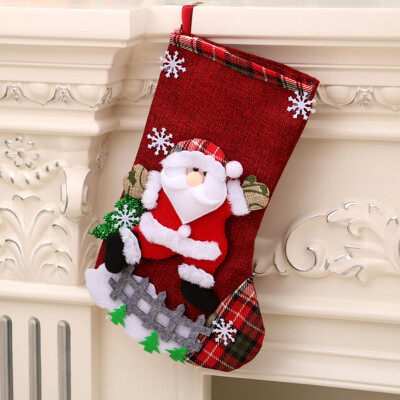 Linen Large Size Christmas Stocking Gift Holders Holiday Party Christmas Fireplace Decorations
Linen Large Size Christmas Stocking Gift Holders Holiday Party Christmas Fireplace Decorations