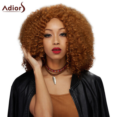 Adiors Medium Middle Part Towheaded Curly Synthetic Wig