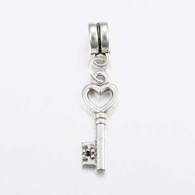 Tibetan Style Alloy European Dangle Beads Heart Key Antique Silver 31mm Hole 4mm Pendant 20x7x15mm
Tibetan Style Alloy European Dangle Beads Heart Key Antique Silver 31mm Hole 4mm Pendant 20x7x15mm