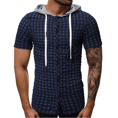 Toponeto Mens Summer Hooded Pocket Button Short Sleeve Plaid T-shirt Top Vest Blouse
Toponeto Mens Summer Hooded Pocket Button Short Sleeve Plaid T-shirt Top Vest Blouse