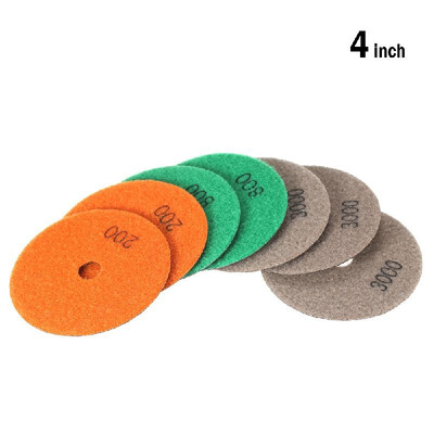 7pcsSet 4" Diamond Dry Polishing Pads Grinding Disc for Granite Marble Stone Ceramic Tiles
7pcsSet 4" Diamond Dry Polishing Pads Grinding Disc for Granite Marble Stone Ceramic Tiles
