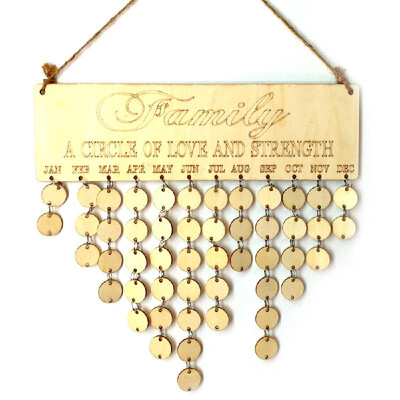 Wooden Calendar Board Sign Family Celebration&Birthday Reminder DIY Wooden Craft for Home Decoration
Wooden Calendar Board Sign Family Celebration&Birthday Reminder DIY Wooden Craft for Home Decoration