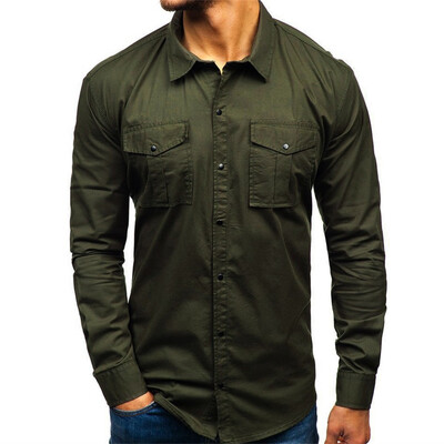 Tailored Mens Splicing Summer Fashion Tooling Multi-Pocket Long-sleeved Shirt Top Blouse
Tailored Mens Splicing Summer Fashion Tooling Multi-Pocket Long-sleeved Shirt Top Blouse