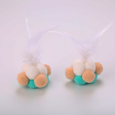 New Pet Cat Toy Colorful Elastic Feather Bell Ball Handmade Interactive Cat Toys Bouncy Balls Soft Lightweight Colorful Ball
New Pet Cat Toy Colorful Elastic Feather Bell Ball Handmade Interactive Cat Toys Bouncy Balls Soft Lightweight Colorful Ball