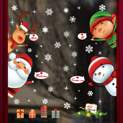 Cartoon Santa Claus Wall Stickers