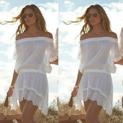 Hot Sexy Women´s Off Shoulder See-through Bikini Cover Up Lace Swim Suit Swimwear Beach Tulle Dress
Hot Sexy Women´s Off Shoulder See-through Bikini Cover Up Lace Swim Suit Swimwear Beach Tulle Dress