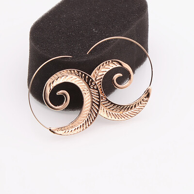E0447 Ethnic Jewelry Swirl Hoop Earring For Women Brincos Gold Color Geometric Earrings Steampunk Style Statement Party Jewelry
E0447 Ethnic Jewelry Swirl Hoop Earring For Women Brincos Gold Color Geometric Earrings Steampunk Style Statement Party Jewelry