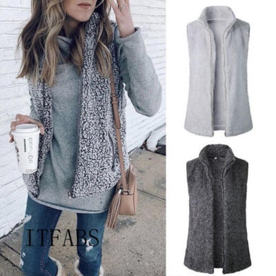 Fashion Women Vest Winter Warm Outwear Casual Faux Fur Zip Sherpa Jacket Coat Tops
Fashion Women Vest Winter Warm Outwear Casual Faux Fur Zip Sherpa Jacket Coat Tops