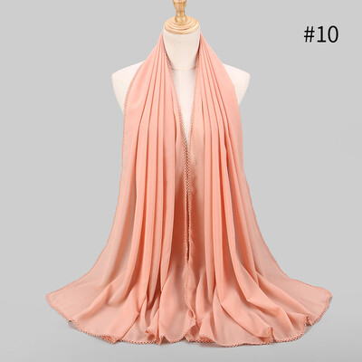 Elegant style ladies monochrome lace stitching scarf supply source pearl chiffon scarf Muslim MSL037
Elegant style ladies monochrome lace stitching scarf supply source pearl chiffon scarf Muslim MSL037
