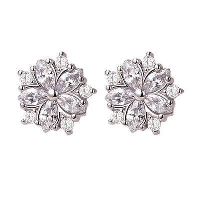 Sterling Silver Pink Crystal Zircon Cherry Blossom Flower Stud Earrings For Women Girl
Sterling Silver Pink Crystal Zircon Cherry Blossom Flower Stud Earrings For Women Girl