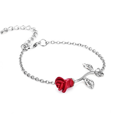 Valentines Day Red Rose Simple Woman Ladies Bracelet Plant Female Lovers Bracelets For Girlfriend Gifts
Valentines Day Red Rose Simple Woman Ladies Bracelet Plant Female Lovers Bracelets For Girlfriend Gifts