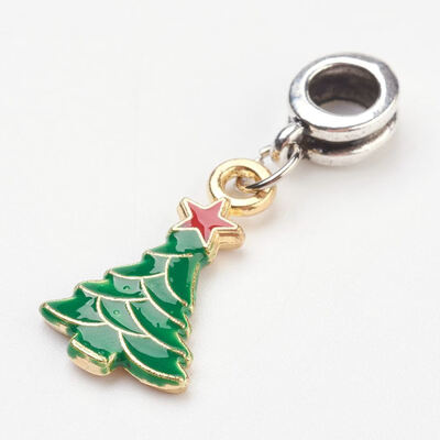 Tibetan Style Alloy European Dangle Beads with Christmas Tree Alloy Enamel Pendants Green 33mm Hole 5mm
Tibetan Style Alloy European Dangle Beads with Christmas Tree Alloy Enamel Pendants Green 33mm Hole 5mm