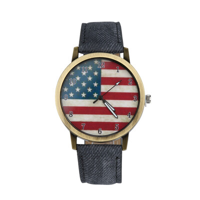 〖Follure〗American Flag pattern Leather Band Analog Quartz Vogue Wrist Watches BK
〖Follure〗American Flag pattern Leather Band Analog Quartz Vogue Wrist Watches BK