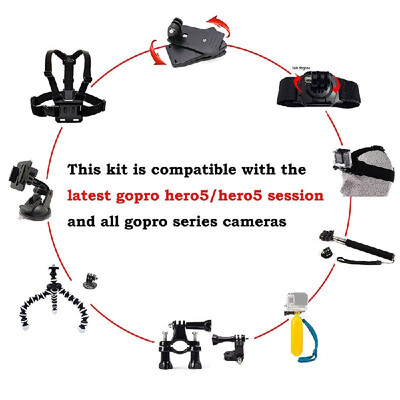 45pcs Camera Accessories Cam Tools for Outdoor Photography Cameras Protection Tool Set for Gopro Hero 5Session432HDLCD Black
45pcs Camera Accessories Cam Tools for Outdoor Photography Cameras Protection Tool Set for Gopro Hero 5Session432HDLCD Black