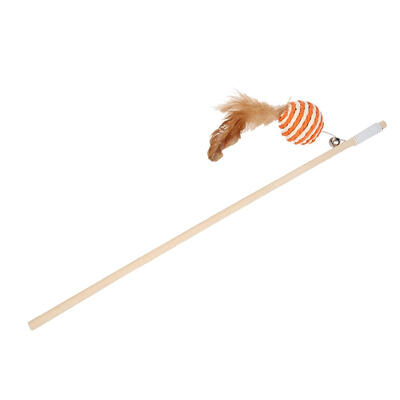 Funny Sisal Balls Feather Cat Stick Teaser Wand Playing Rod Cats Toy wBell
Funny Sisal Balls Feather Cat Stick Teaser Wand Playing Rod Cats Toy wBell