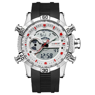 WEIDE WH6902 Dual Display Two Movement Quartz Digital Men Watch 3ATM Waterproof LCD Backlight Sport Alarm Calendar Week Auto Date
WEIDE WH6902 Dual Display Two Movement Quartz Digital Men Watch 3ATM Waterproof LCD Backlight Sport Alarm Calendar Week Auto Date