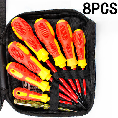 8pcs Precision Magnetic Tip Screwdriver Set Storage Rack Garage Tools Kit Useful