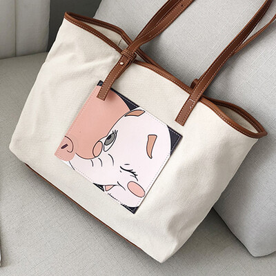 Shoulder bag canvas womens new 2019 Korean version of Joker large-capacity fashion cartoon handbag tote bag
Shoulder bag canvas womens new 2019 Korean version of Joker large-capacity fashion cartoon handbag tote bag